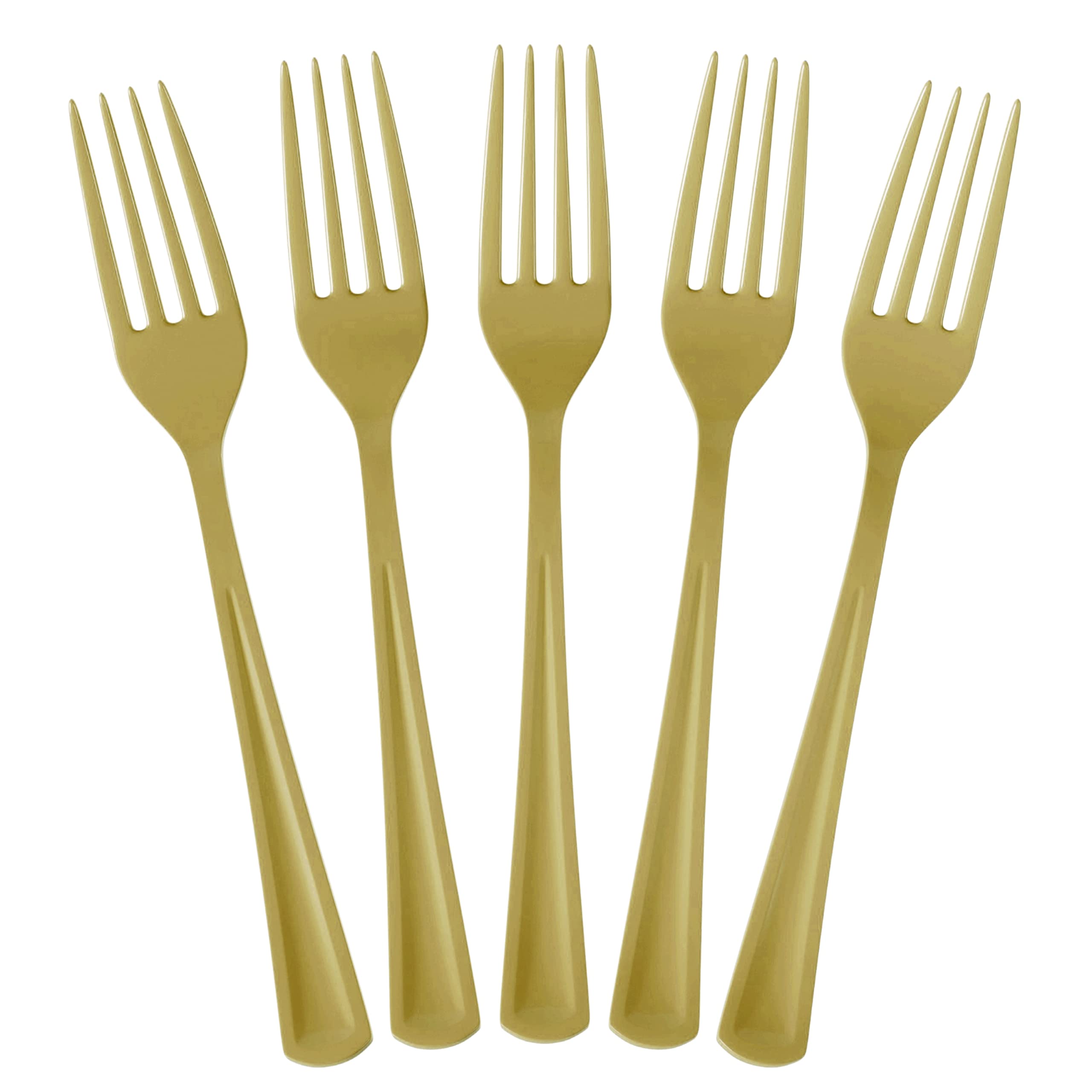 Gold Plastic Forks | 25 Count
