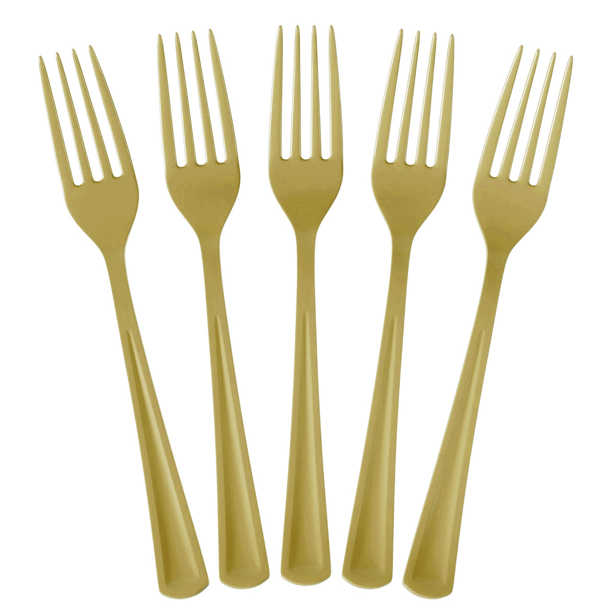 Gold Plastic Forks | 25 Count