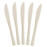 Heavy Duty Ivory Plastic Knives - 7.75 in. | 50 Count