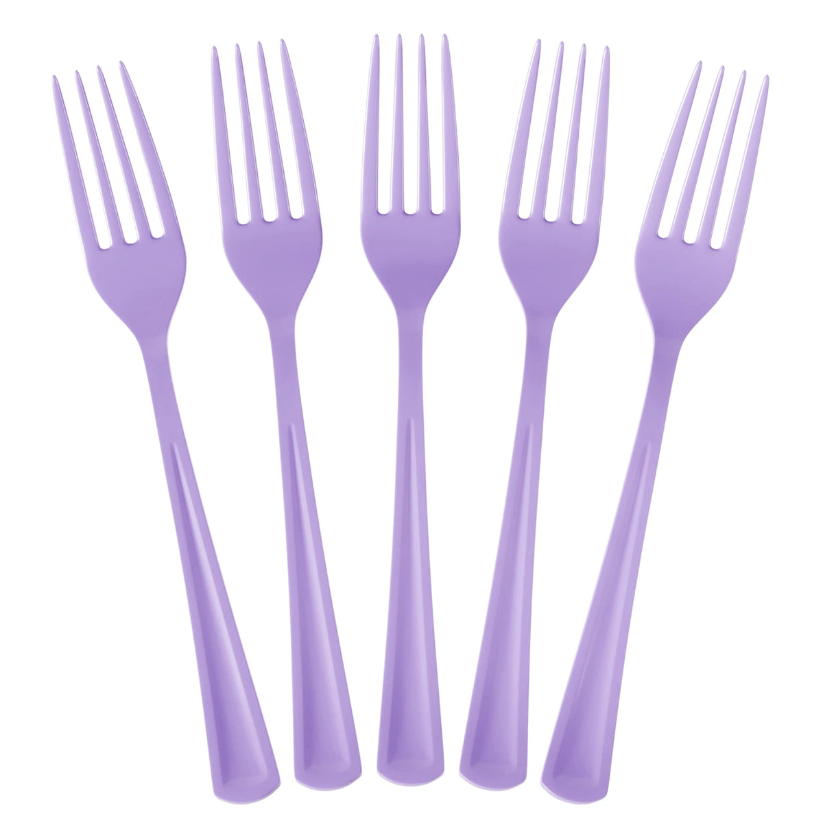 Heavy Duty Lavender Plastic Forks | 100 Count