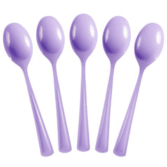 Lavender Plastic Spoons | 25 Count