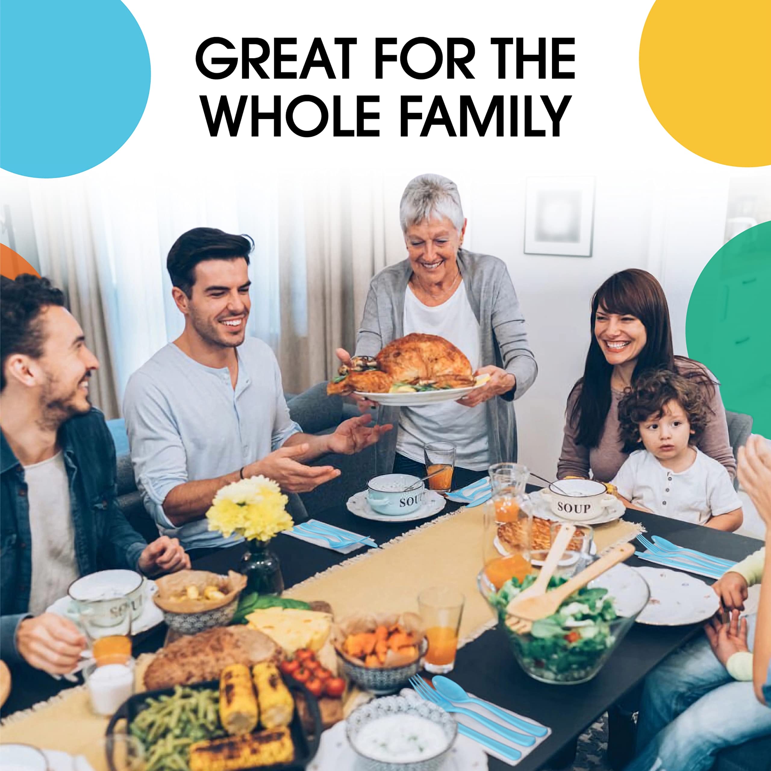 Unleashed - Heavy Duty Light Blue Plastic Forks | 50 Count