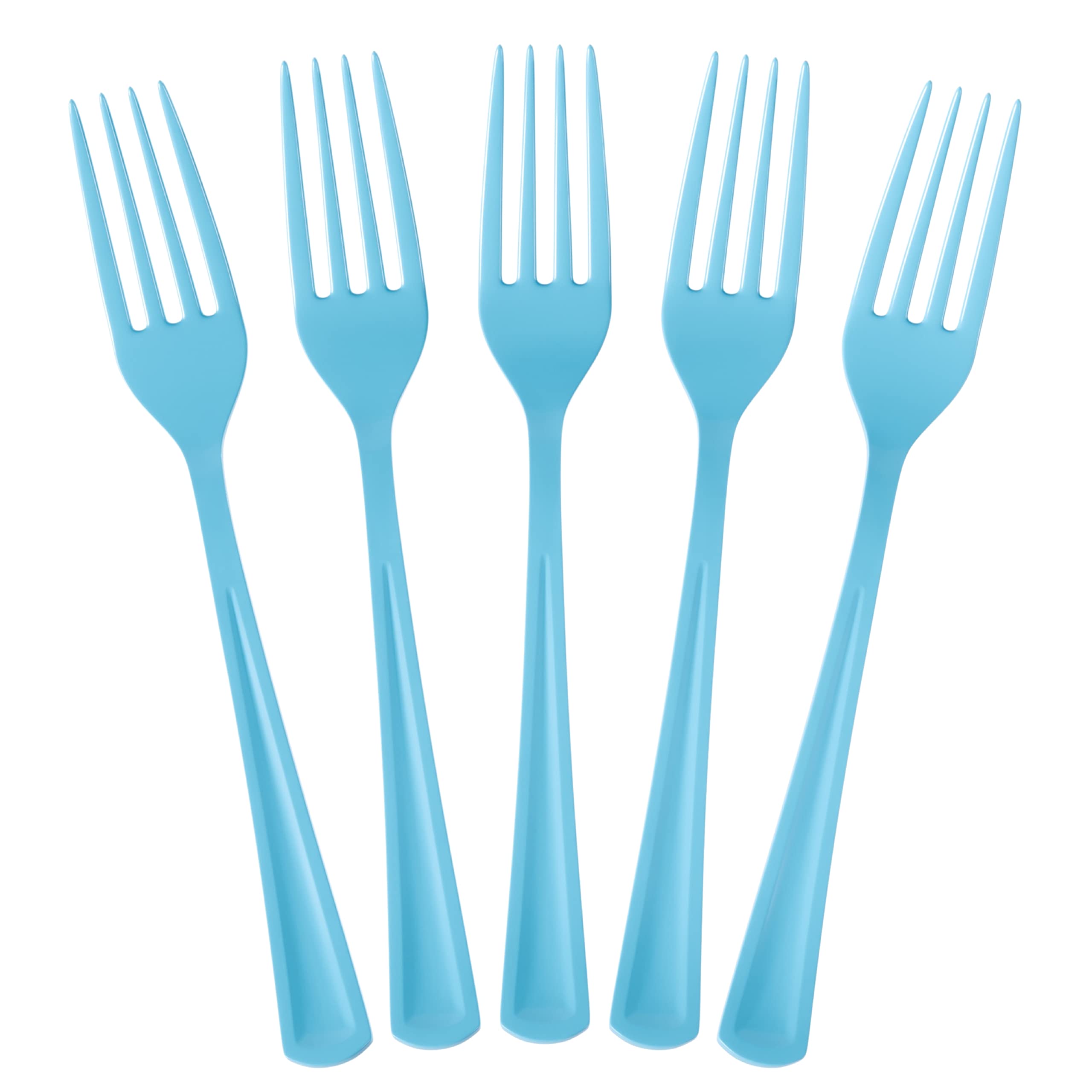 Light Blue Plastic Forks | 25 Count