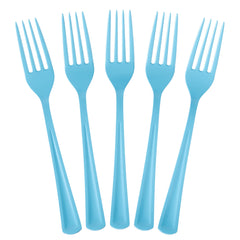 Light Blue Plastic Forks | 25 Count
