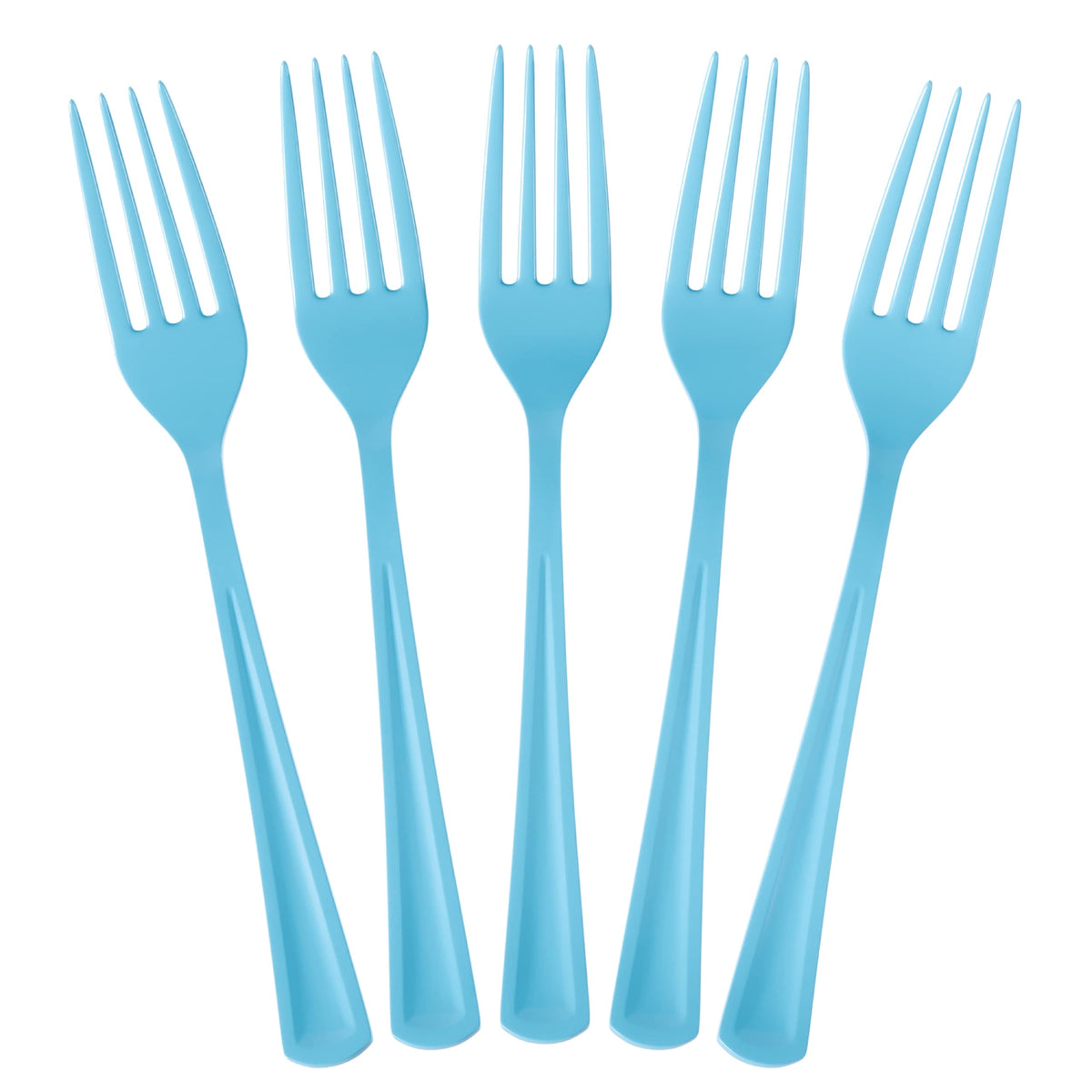 Unleashed - Heavy Duty Light Blue Plastic Forks | 50 Count