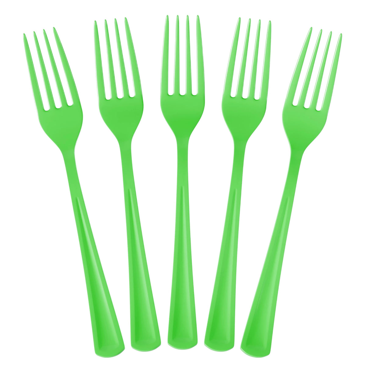 Unleashed - Heavy Duty Lime Green Plastic Forks | 50 Count