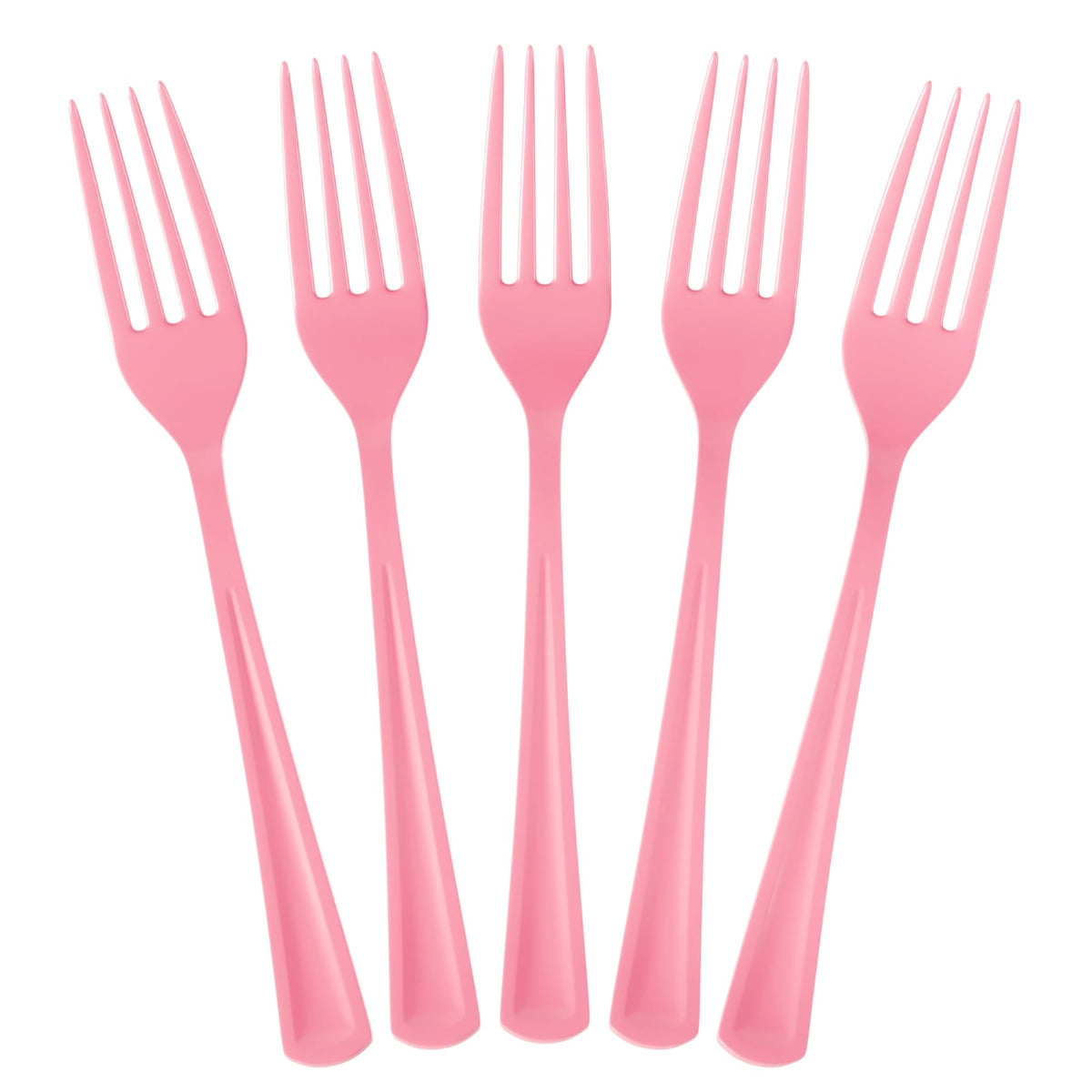 Heavy Duty Pink Plastic Forks | 50 Count