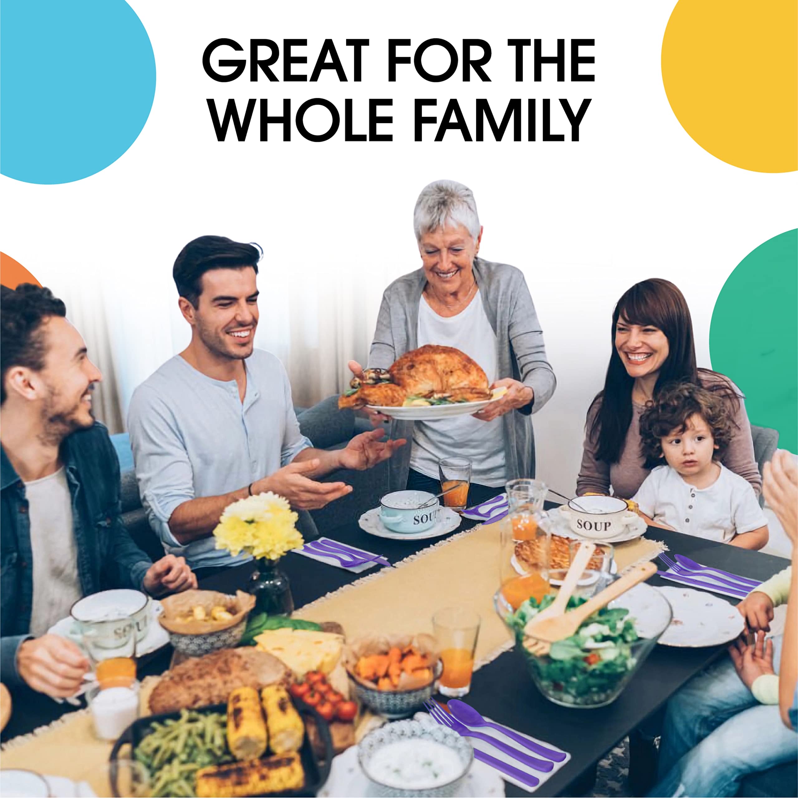 Unleashed - Heavy Duty Purple Plastic Forks | 50 Count