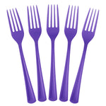 Heavy Duty Purple Plastic Forks | 50 Count