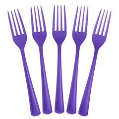 Unleashed - Heavy Duty Purple Plastic Forks | 50 Count