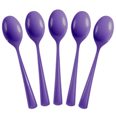 Purple Plastic Spoons | 25 Count