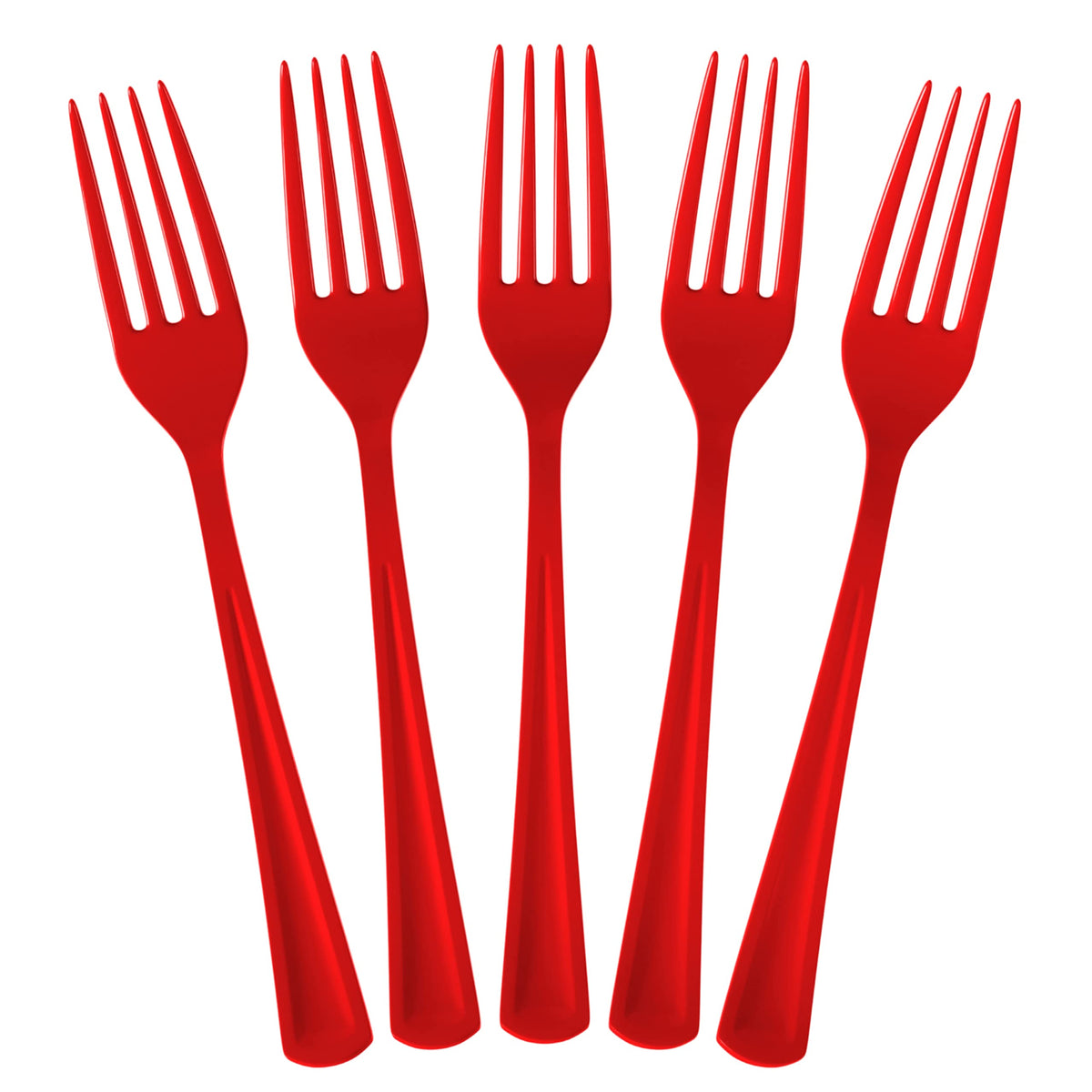 Unleashed - Heavy Duty Red Plastic Forks | 50 Count
