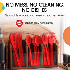 Red Plastic Knives | 25 Count