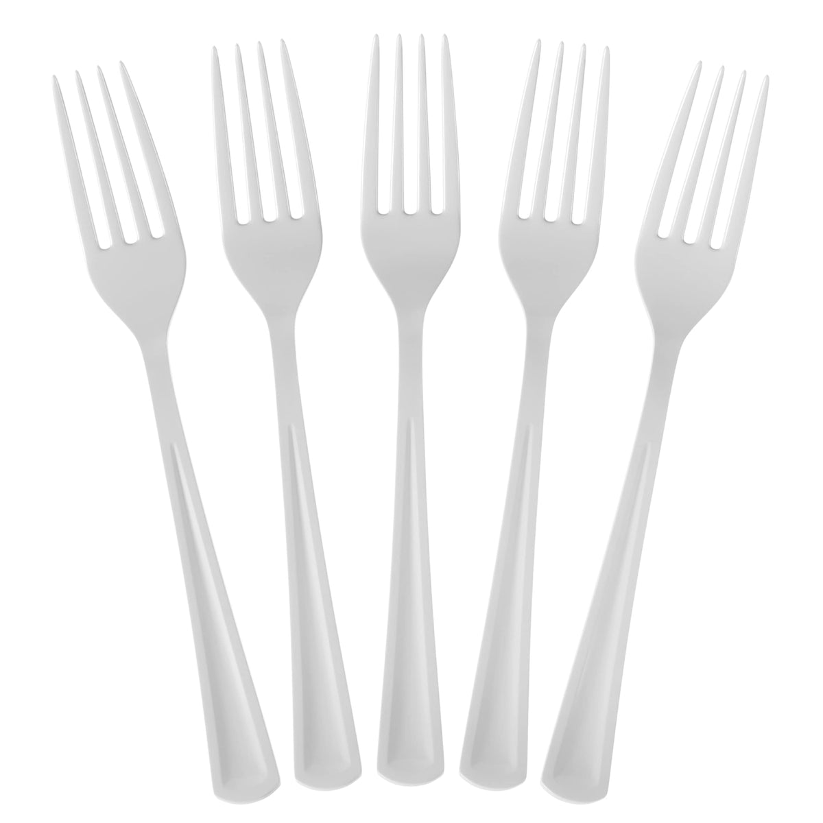 White Plastic Forks | 25 Count