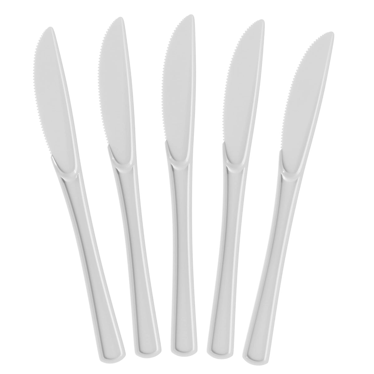 Heavy Duty White Plastic Knives | 100 Count