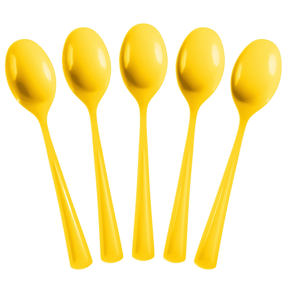 Heavy Duty Yellow Plastic Spoons | 50 Count