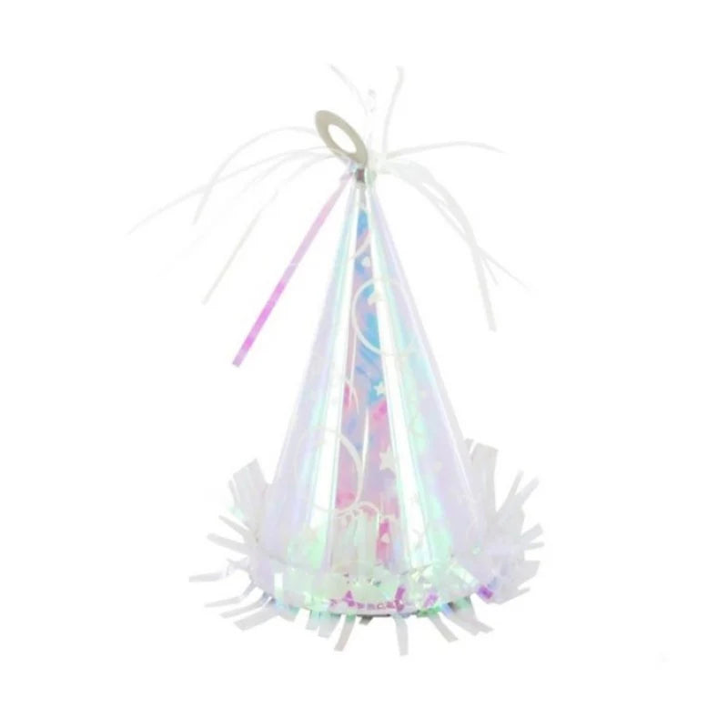 Iridescent Party Hat Balloon Weight
