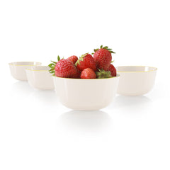 Ivory Classic Design Plastic Bowls | 10 Count