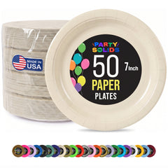 7 in. Ivory Paper Plates | 50 Ct.