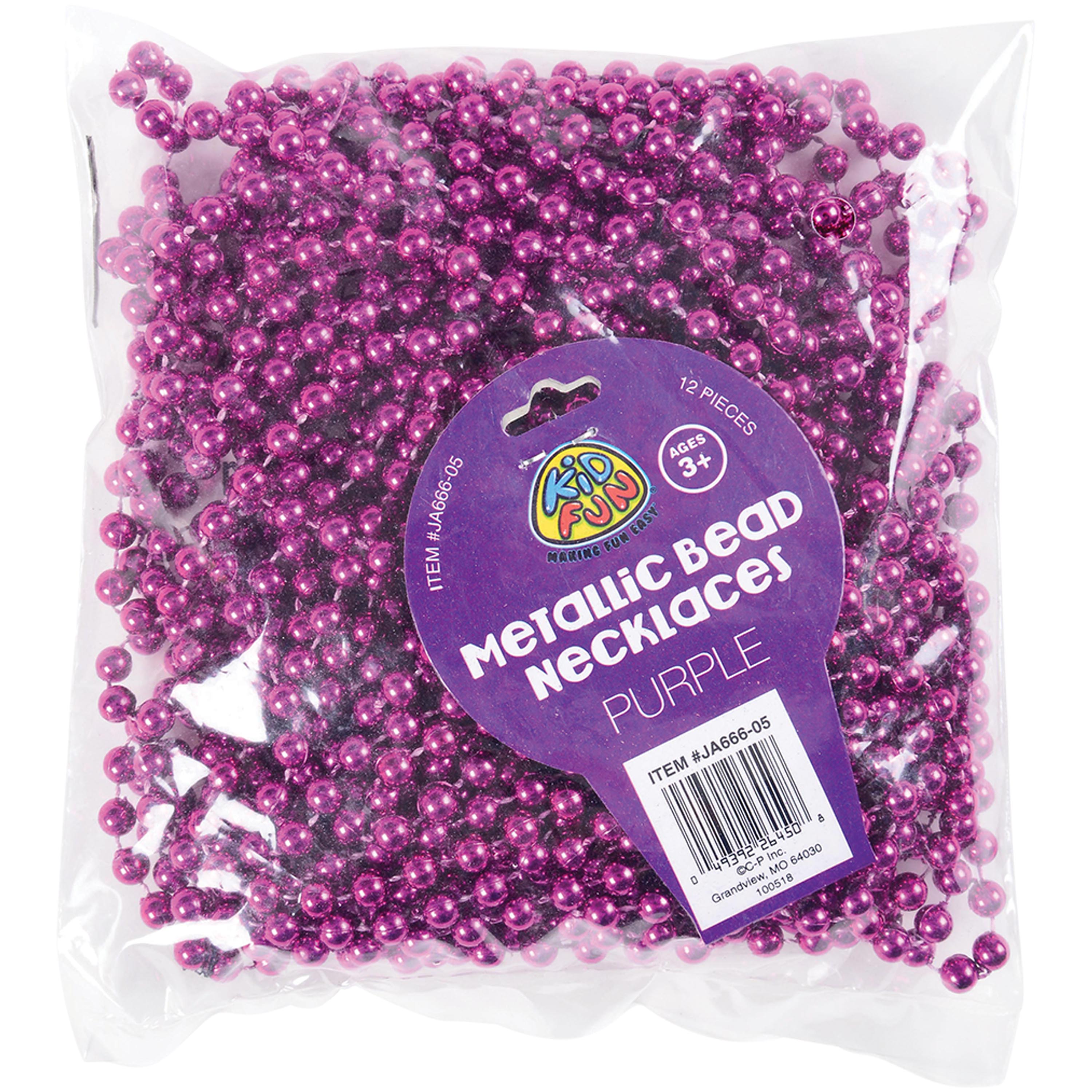 Metallic Bead Necklaces/Purple