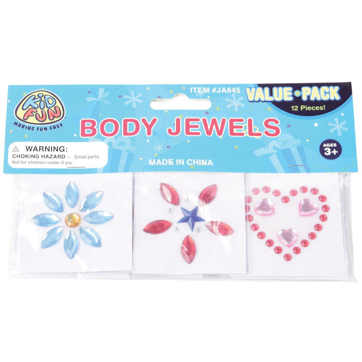 Body Jewels/12 Per Pkg