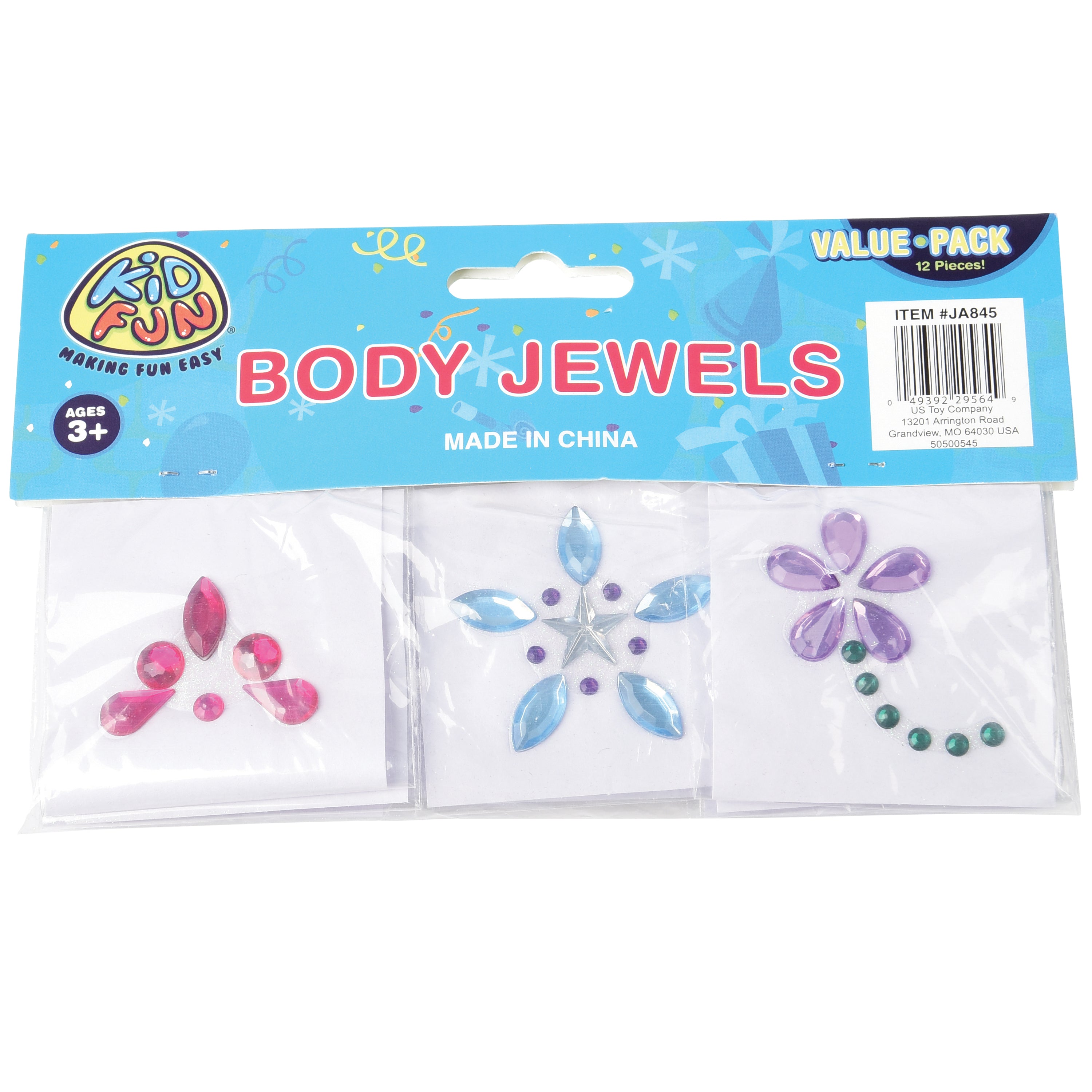 Body Jewels/12 Per Pkg