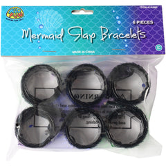 Mermaid Sequins Slap Bracelets/6 Per Pkg