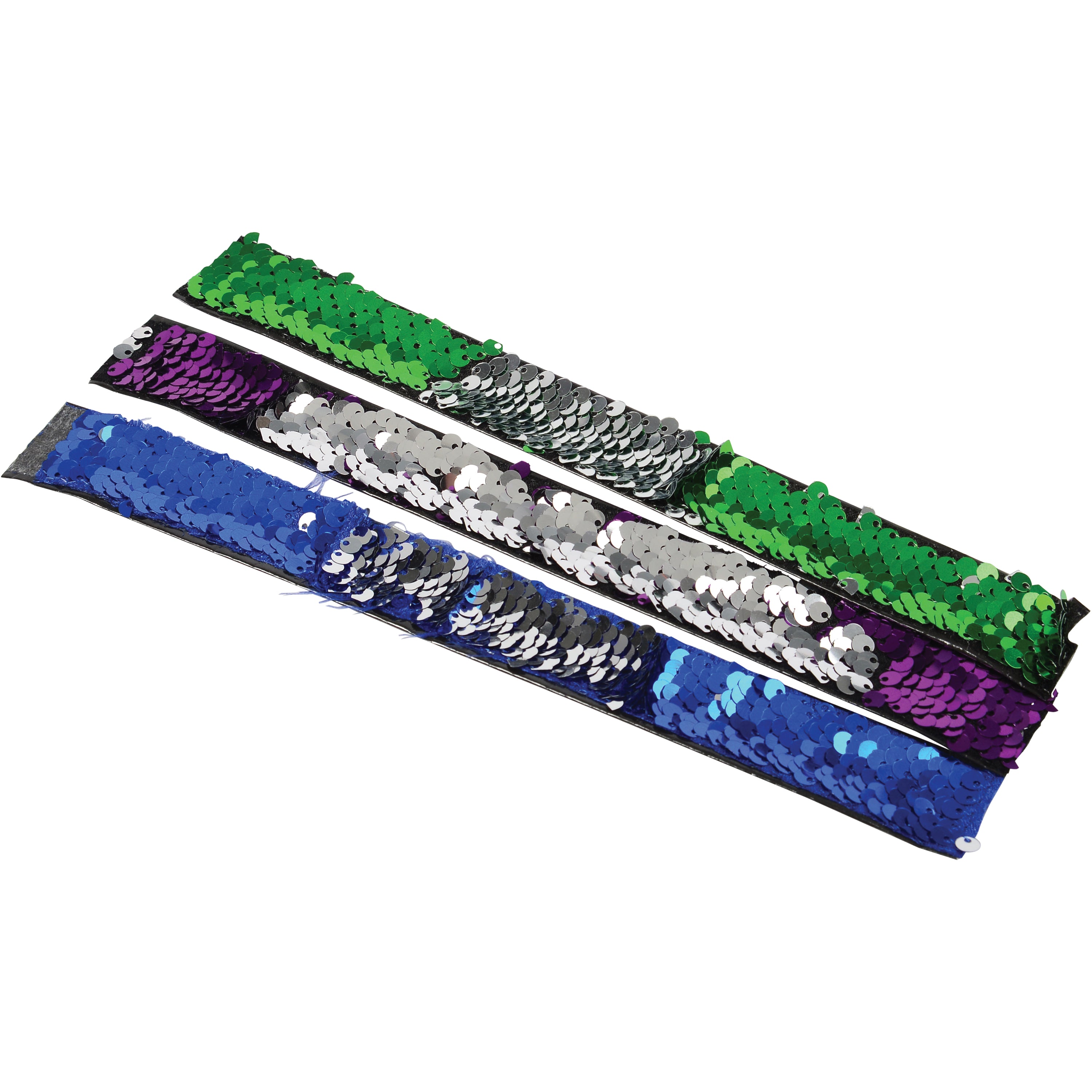 Mermaid Sequins Slap Bracelets/6 Per Pkg