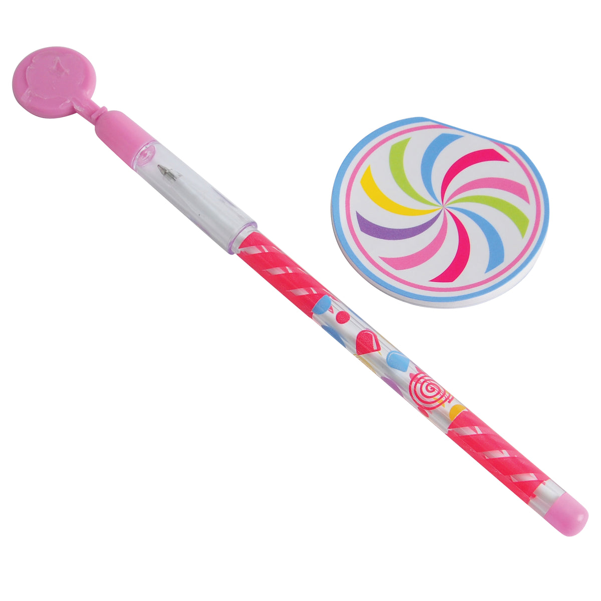 Pen With Candy Memo Pad/3 Per Pkg