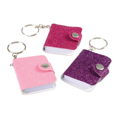 Mini Glitter Notebook Keychains