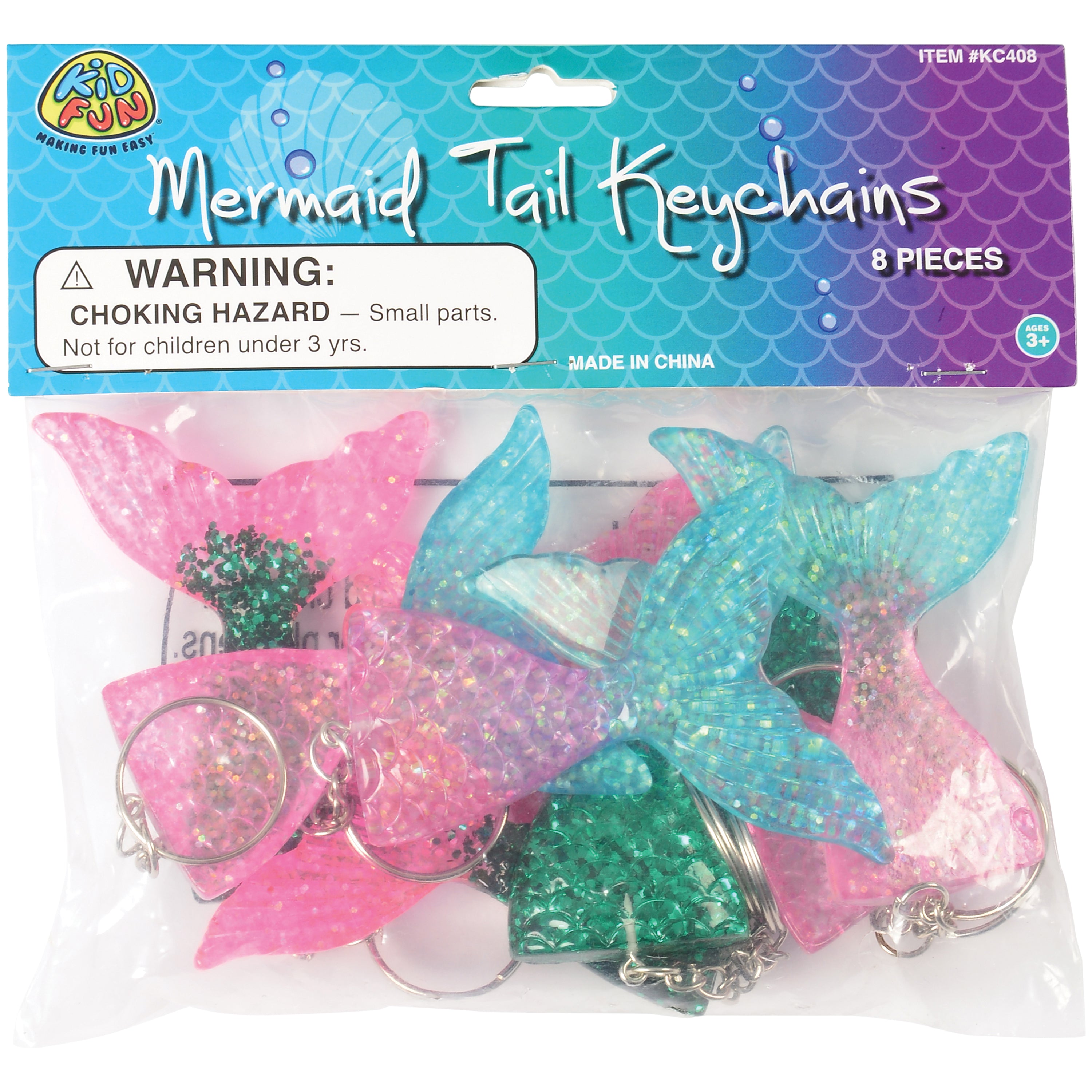 Mermaid Tail Keychains/8 Per Pkg