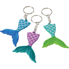 Mermaid Tail Rubber Keychains