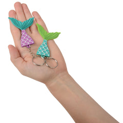 Mermaid Tail Rubber Keychains