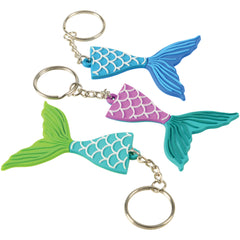 Mermaid Tail Rubber Keychains