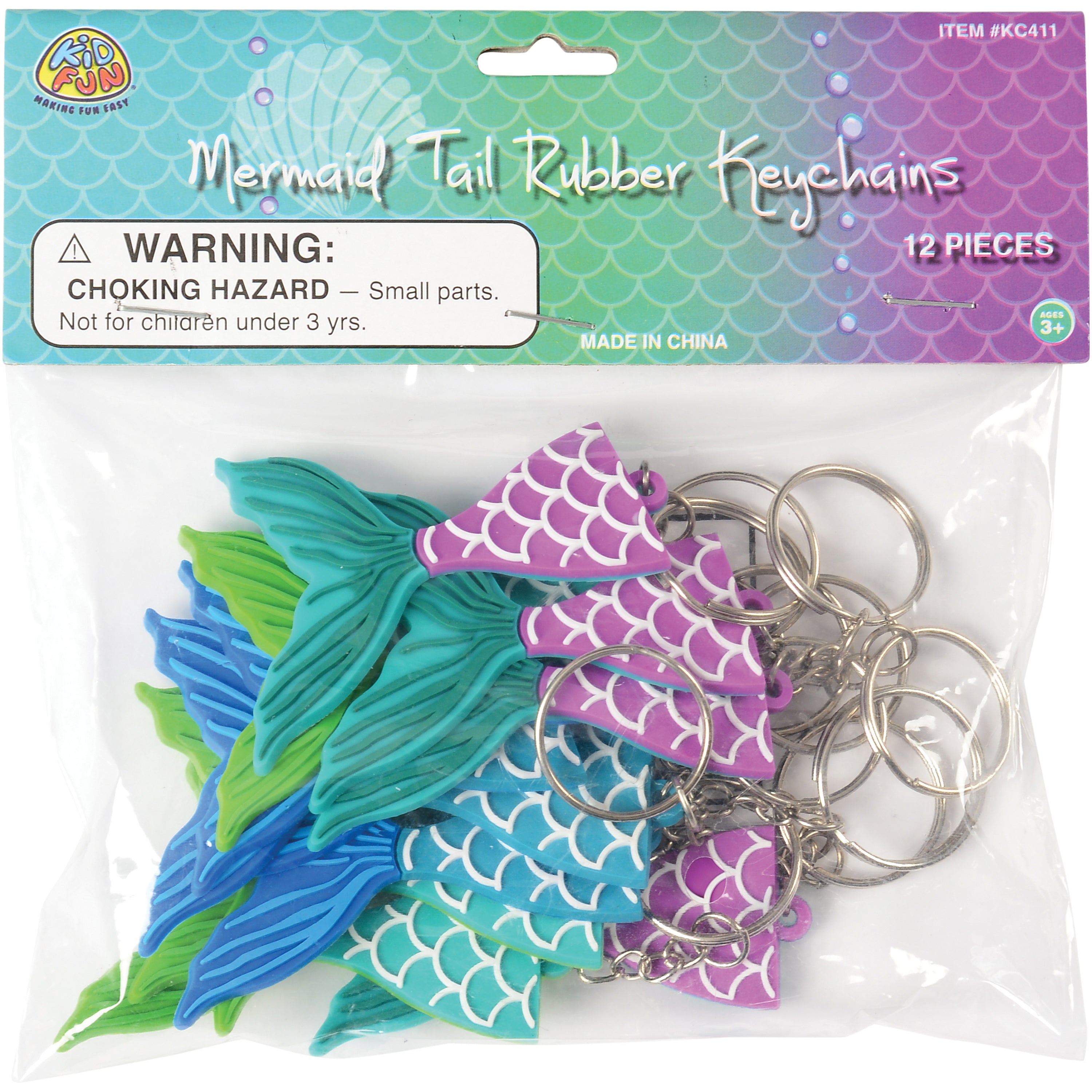 Mermaid Tail Rubber Keychains