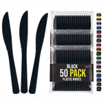 Heavy Duty Black Plastic Knives | 7.75 in. | 50 Count