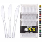 Heavy Duty Clear Plastic Knives | 7.75 in. | 50 Count