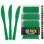 Heavy Duty Emerald Green Plastic Knives | 7.75 in. | 50 Count