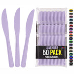 Heavy Duty Lavender Plastic Knives | 7.75 in. | 50 Count