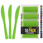 Heavy Duty Lime Green Plastic Knives | 7.75 in. | 50 Count