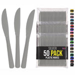 Heavy Duty Silver Plastic Knives | 7.75 in. | 50 Count