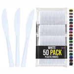 Heavy Duty White Plastic Knives | 7.75 in. | 50 Count