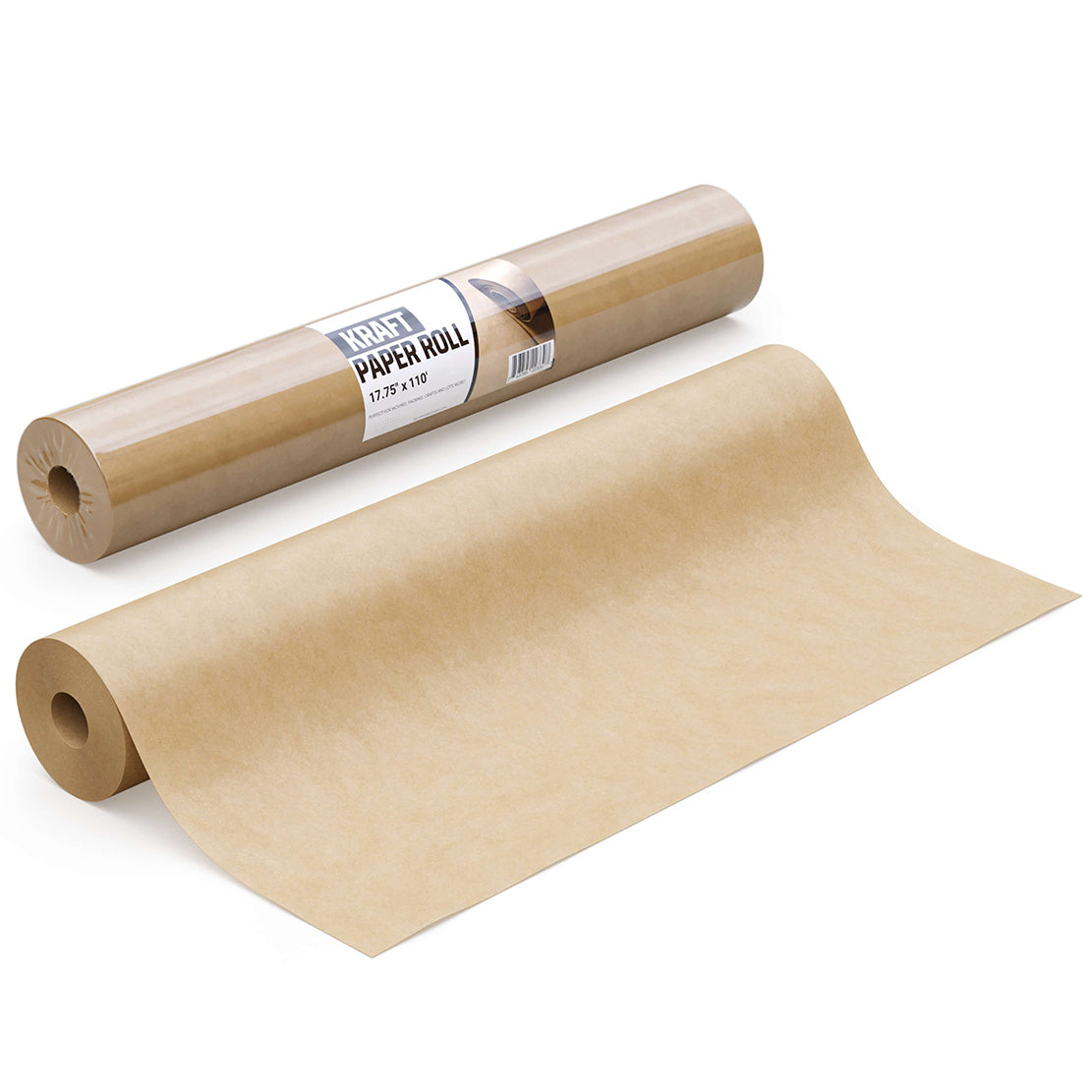 17.75" x 110' Kraft Paper Roll | Natural