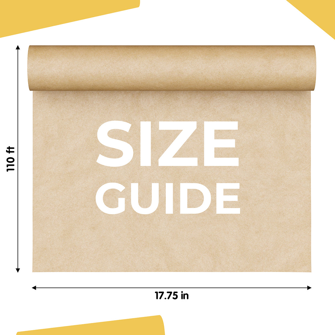 17.75" x 110' Kraft Paper Roll | Natural