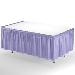 Lavender Plastic Table Skirt | 6 Pack