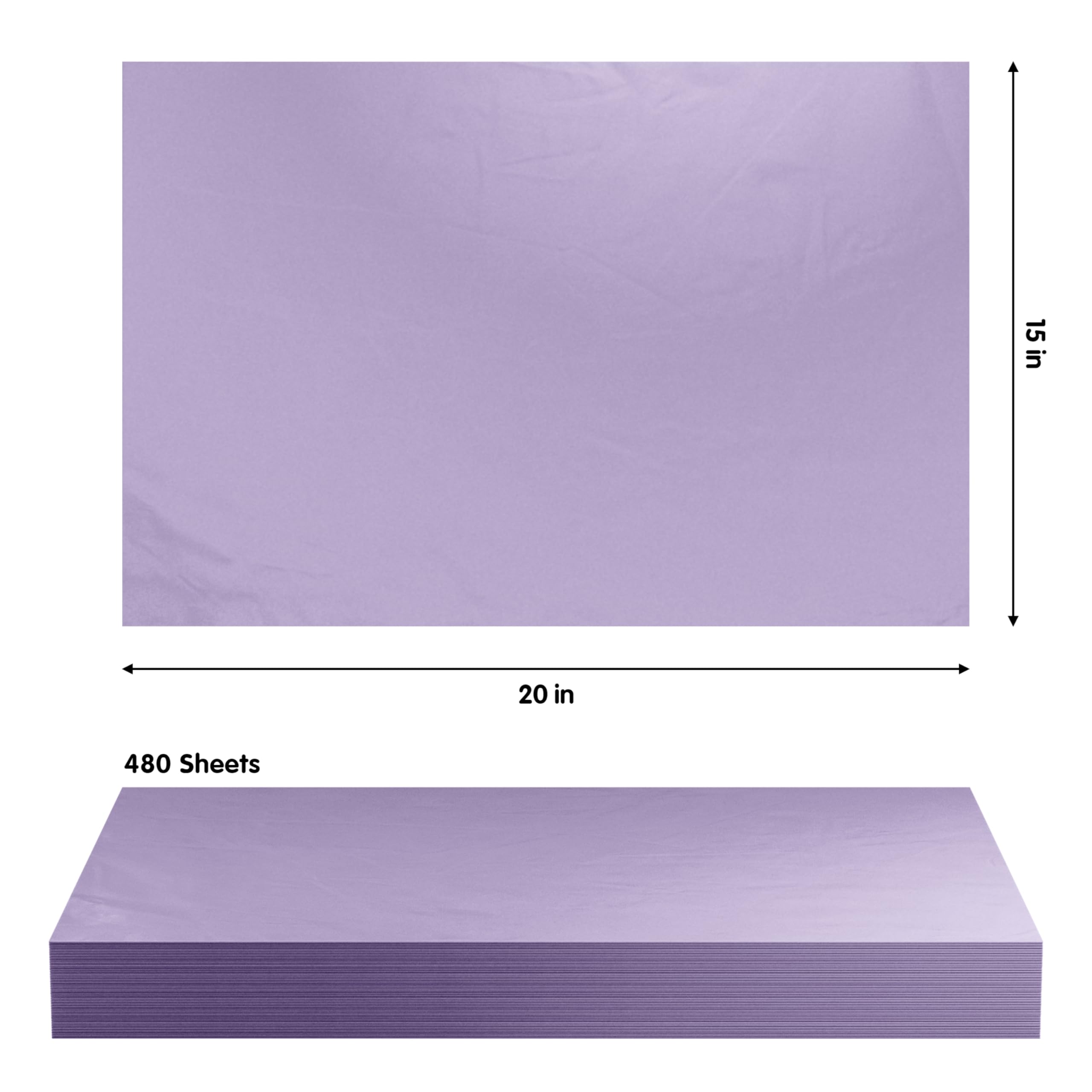 LAVENDER TISSUE REAM 15"X 20"- 480 SHEETS