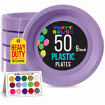 9 in. Lavender Plastic Plates | 50 Count