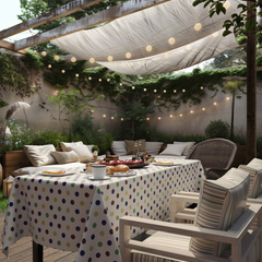 Multi Colored Polka Dot Table Cover