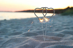 Heart Shaped Wedding Sparklers | 6 Count