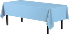 Light Blue Plastic Table Covers | 6 Pack